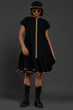 Mati Black A-line Dress