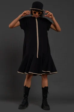 Mati Black A-line Dress -Inca Clothing Shop 3012wo24 4