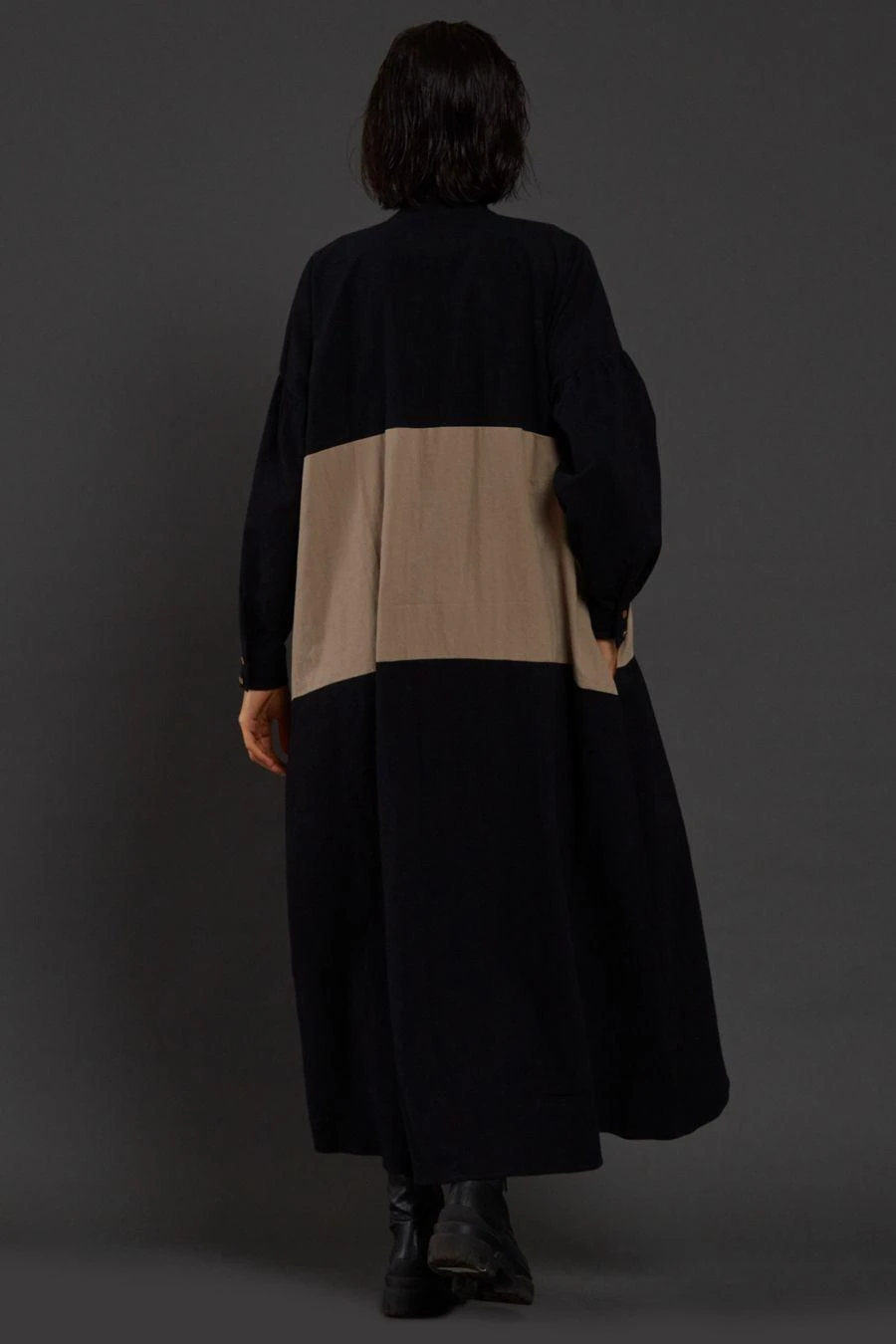 Mati Black & Beige Band Dress 4 Mati Black & Beige Band Dress - Image 4