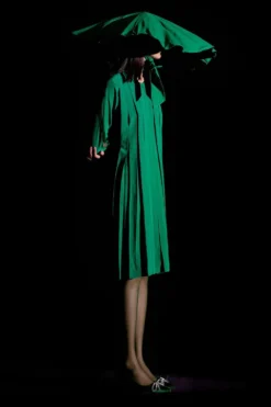 FEBo6 Emerald Green Box Pleat Dress -Inca Clothing Shop 30623febo9 3