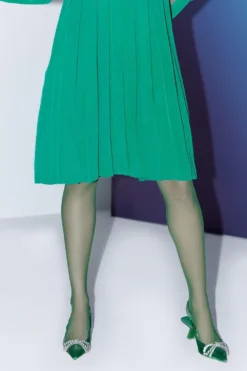 FEBo6 Emerald Green Box Pleat Dress -Inca Clothing Shop 30623febo9 5