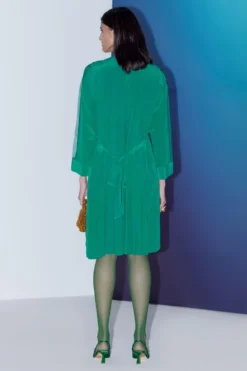 FEBo6 Emerald Green Box Pleat Dress -Inca Clothing Shop 30623febo9 6