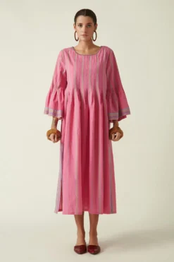 Payal Pratap Pink Peplum Sleeve Dress