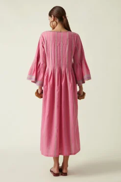 Payal Pratap Pink Peplum Sleeve Dress -Inca Clothing Shop 306pp32 4