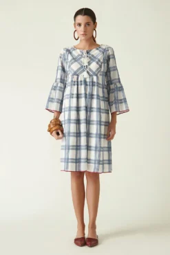 Payal Pratap White Checkered Short Dress