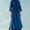 ILK Blue Smocked Dress
