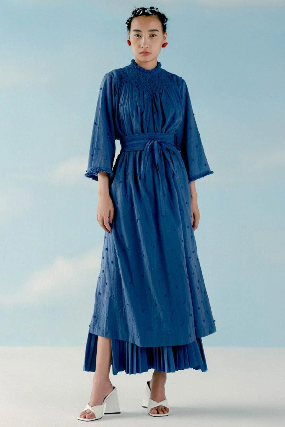 ILK Blue Smocked Dress 1 ILK Blue Smocked Dress