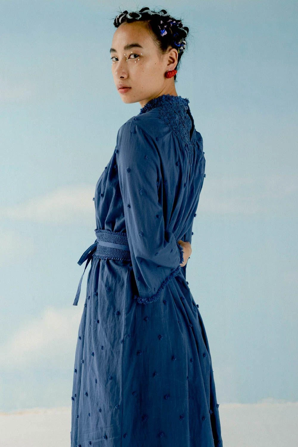 ILK Blue Smocked Dress 2 ILK Blue Smocked Dress - Image 2