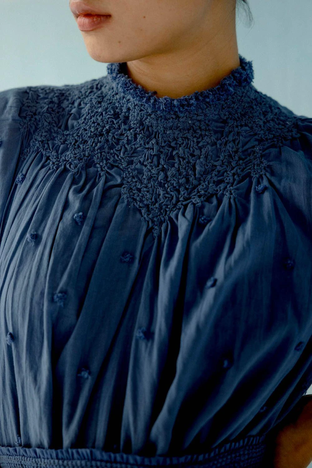 ILK Blue Smocked Dress 3 ILK Blue Smocked Dress - Image 3