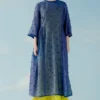ILK Smoke Blue Gathered Dress