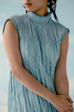 ILK Ice Blue Tiered Dress 6 ILK Ice Blue Tiered Dress -Inca Clothing Shop 307ilk5 3