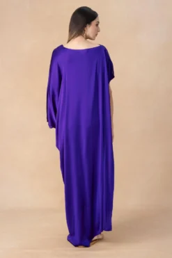 Stephany Cobalt High Neck Draped Dress -Inca Clothing Shop 31123sy3 5