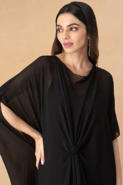 Stephany Black Knotted Maxi Dress -Inca Clothing Shop 31123sy6 4