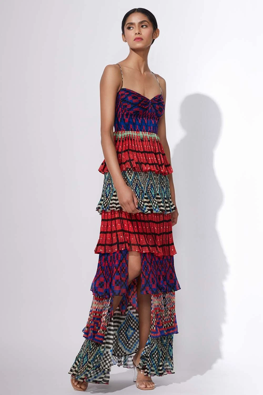 Saaksha & Kinni Abstract Printed Tiered Dress 1 Saaksha & Kinni Abstract Printed Tiered Dress