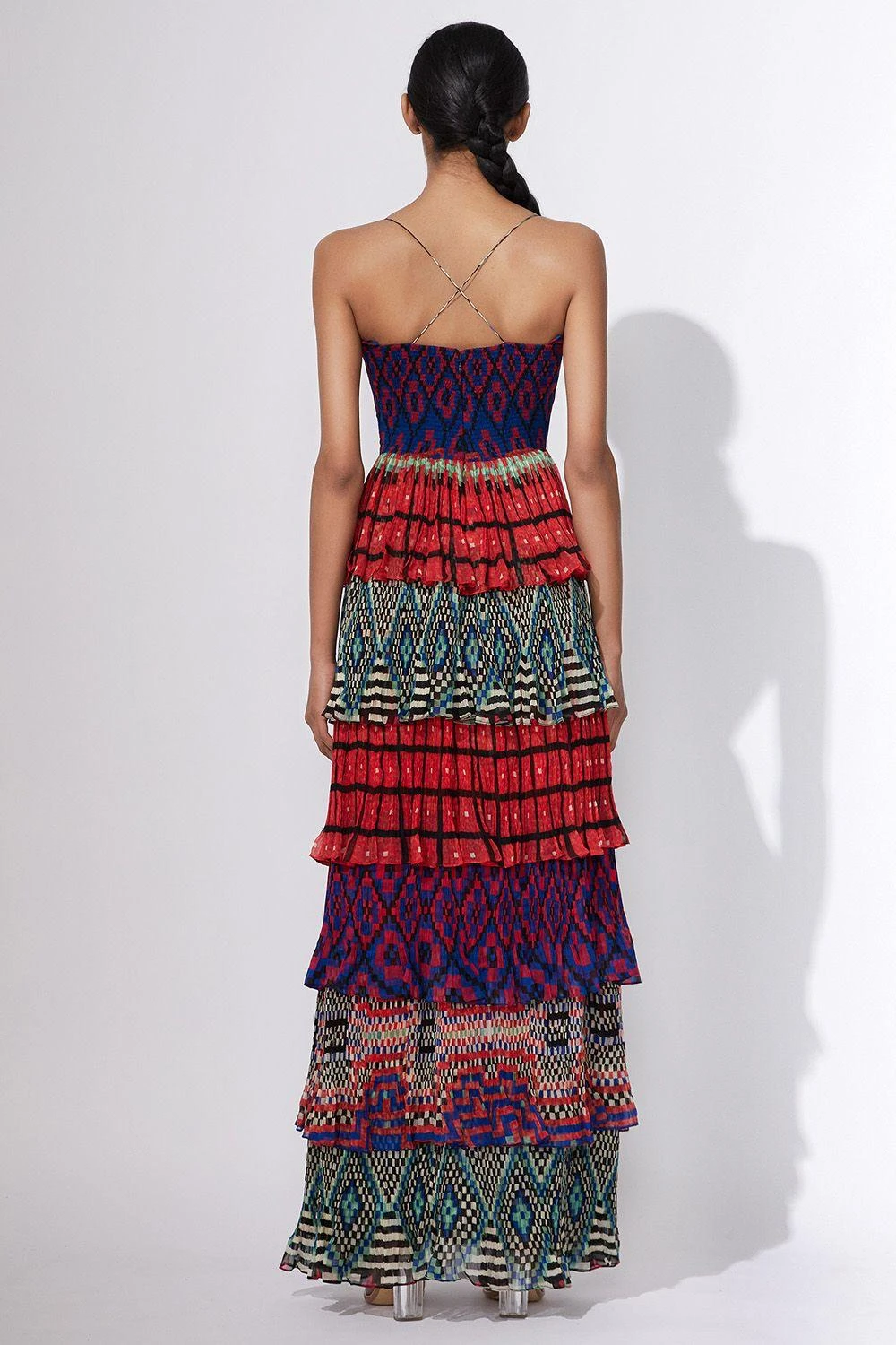 Saaksha & Kinni Abstract Printed Tiered Dress 2 Saaksha & Kinni Abstract Printed Tiered Dress - Image 2