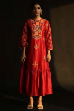 Chandrima Chanderi Embroidered Maxi Dress