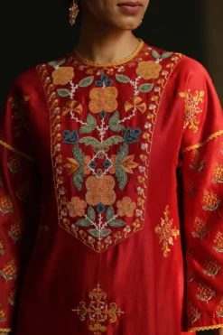 Chandrima Chanderi Embroidered Maxi Dress -Inca Clothing Shop 319631 3