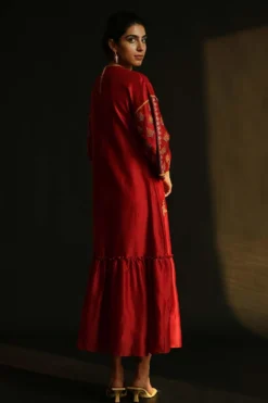 Chandrima Chanderi Embroidered Maxi Dress -Inca Clothing Shop 319631 4