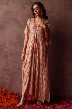 Begum Pret Inaya Sage Embellished Kaftan Dress