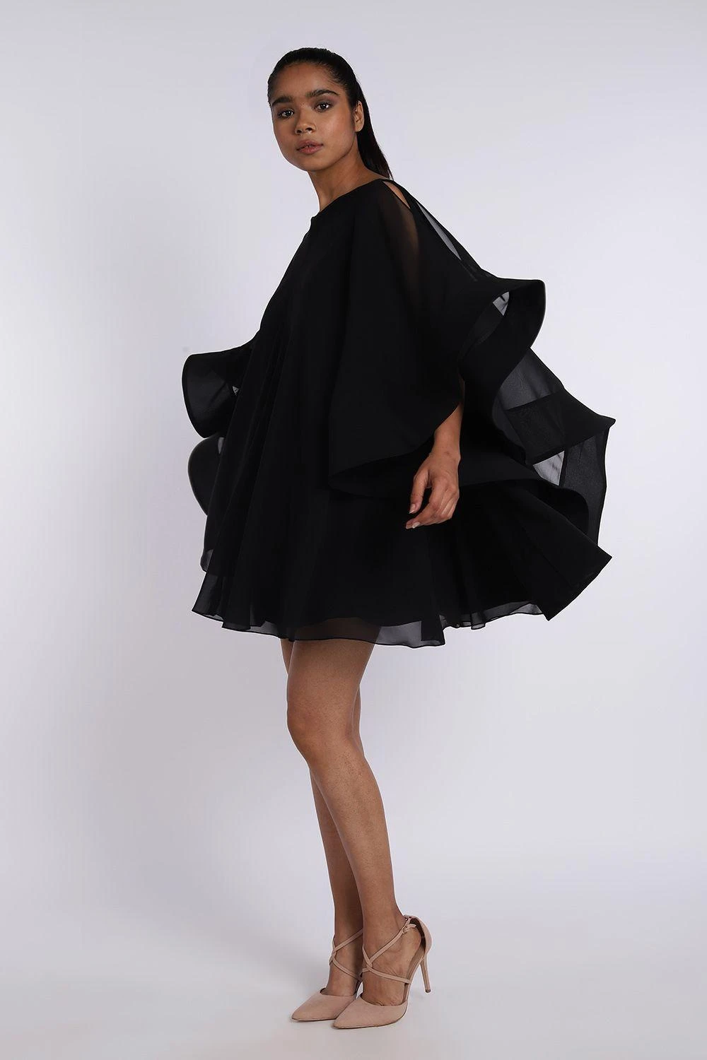 Gauri & Nainika Trapeze Dress With Flared Sleeves 3 Gauri & Nainika Trapeze Dress With Flared Sleeves - Image 3