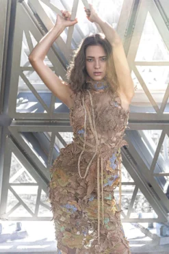 Abhishek Sharma Dusk Metallic Embroidered Dress 8 Abhishek Sharma Dusk Metallic Embroidered Dress -Inca Clothing Shop 3 41