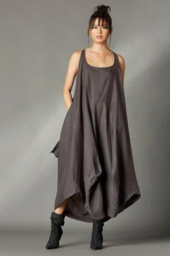 Chola Gray Sleeveless Deconstructed Dress