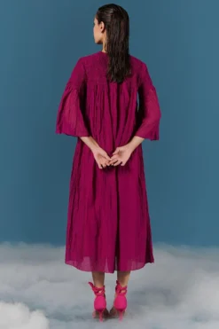 ILK Bougainville Smocked Dress With Flared Sleeves -Inca Clothing Shop 411ilk9 3