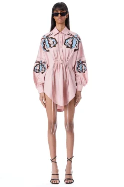 Kanika Goyal Label Iris Hand Embellished Shirt Dress