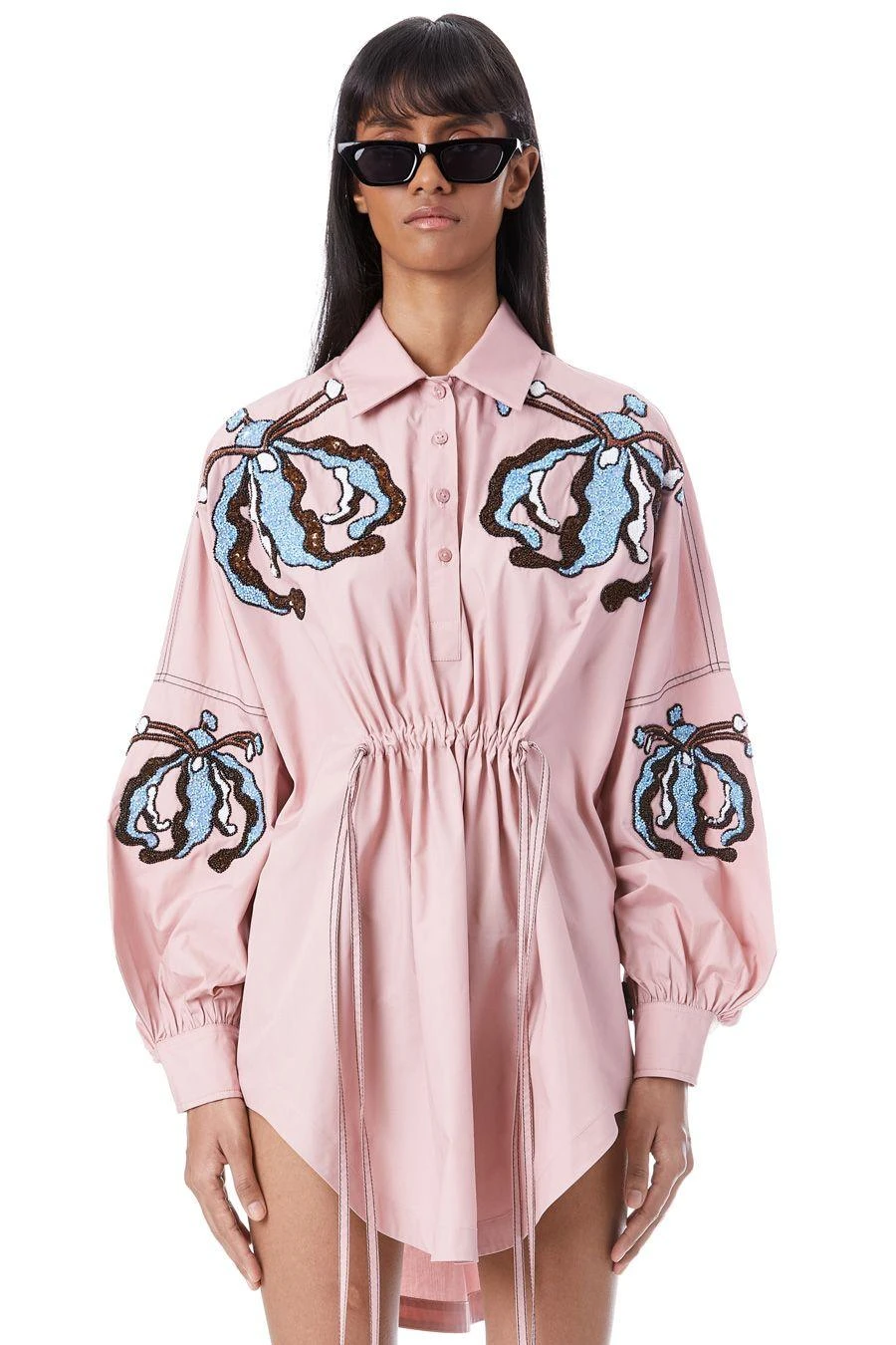 Kanika Goyal Label Iris Hand Embellished Shirt Dress 4 Kanika Goyal Label Iris Hand Embellished Shirt Dress - Image 4