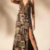 Nikita Mhaisalkar Black Abstract Printed Hand Done Dress