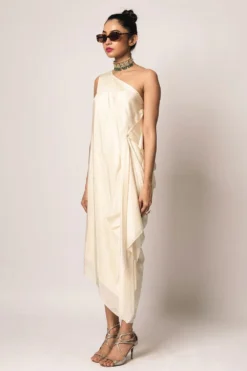 REIK Ivory Mimosa Draped Dress Set -Inca Clothing Shop 477673 5