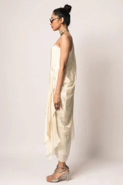 REIK Ivory Mimosa Draped Dress Set -Inca Clothing Shop 477673 6