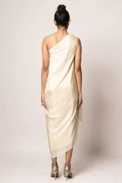 REIK Ivory Mimosa Draped Dress Set -Inca Clothing Shop 477673 7