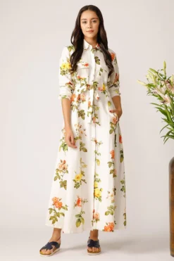 Payal Pratap Printed Button Down Maxi Dress
