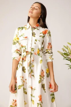 Payal Pratap Printed Button Down Maxi Dress -Inca Clothing Shop 4bt 33 3