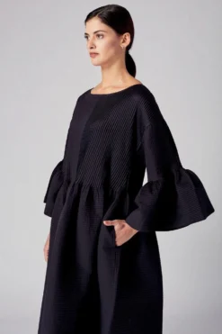 Rajesh Pratap Singh Black Peplum Pleated Dress 8 Rajesh Pratap Singh Black Peplum Pleated Dress -Inca Clothing Shop 4fl 110 4