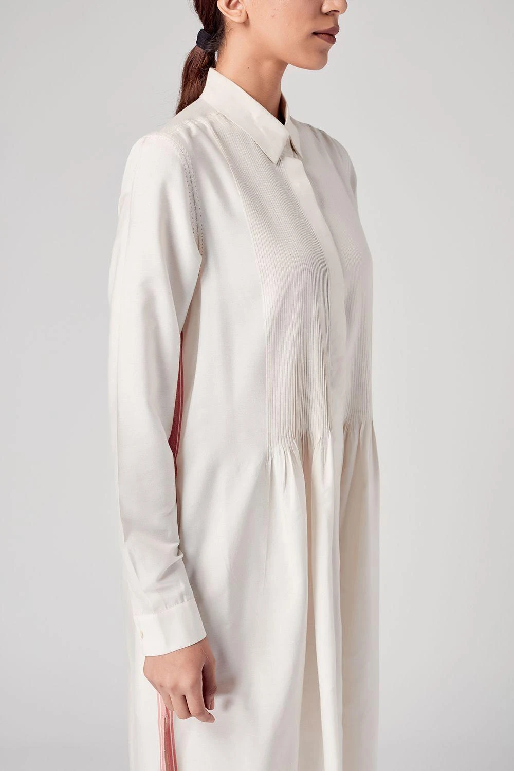 Rajesh Pratap Singh Ivory Pintuck Midi Dress 5 Rajesh Pratap Singh Ivory Pintuck Midi Dress - Image 5