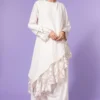 Aikeyah White Embroidered Layered Dress