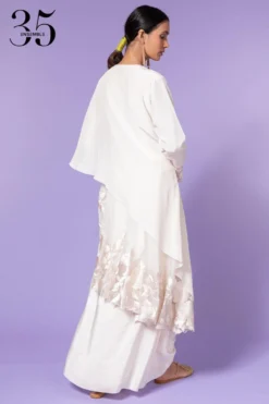 Aikeyah White Embroidered Layered Dress -Inca Clothing Shop 511ak06 5