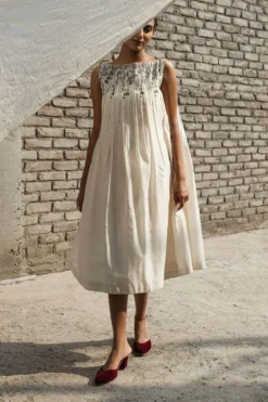 Ahmev Belladonna Pleated Neck Dress -Inca Clothing Shop 5423ahm17 3