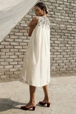 Ahmev Belladonna Pleated Neck Dress -Inca Clothing Shop 5423ahm17 5