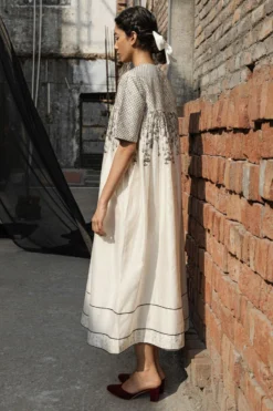 Ahmev Gaia Quilted Yoke Dress -Inca Clothing Shop 5423ahm18 5