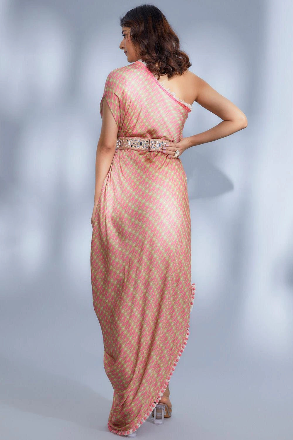 Gopi Vaid Zoya One Shoulder Embellished Dress 4 Gopi Vaid Zoya One Shoulder Embellished Dress - Image 4