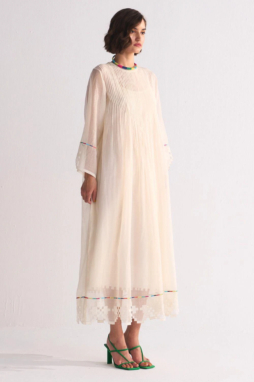 Ikai Ivory Cutwork & Appliqued Dress 2 Ikai Ivory Cutwork & Appliqued Dress - Image 2