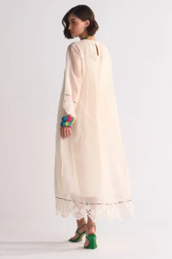 Ikai Ivory Cutwork & Appliqued Dress 9 Ikai Ivory Cutwork & Appliqued Dress -Inca Clothing Shop 5823iai73 5