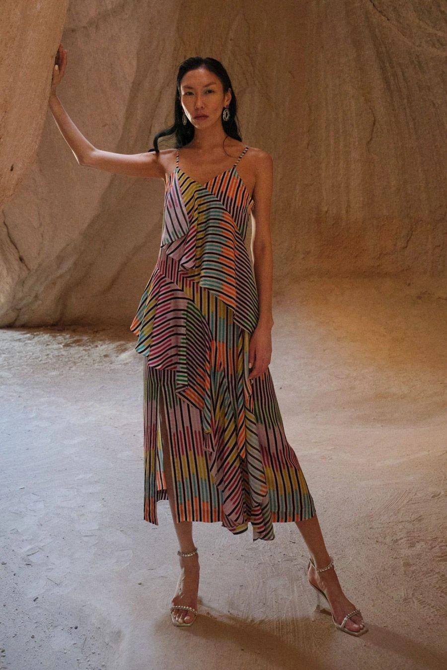 Twinkle Hanspal Multicoloured Chevron Printed Dress 1 Twinkle Hanspal Multicoloured Chevron Printed Dress