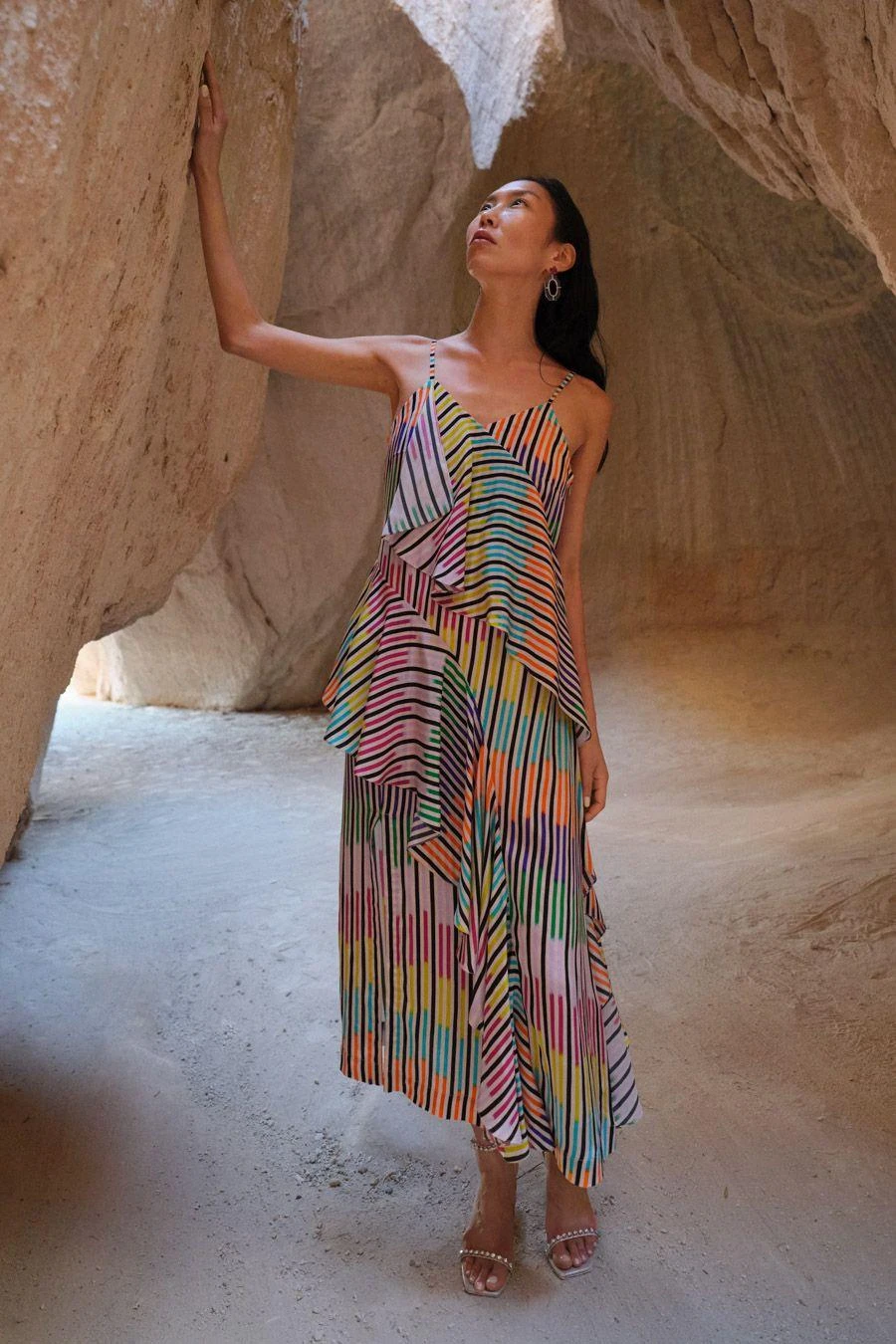 Twinkle Hanspal Multicoloured Chevron Printed Dress 2 Twinkle Hanspal Multicoloured Chevron Printed Dress - Image 2