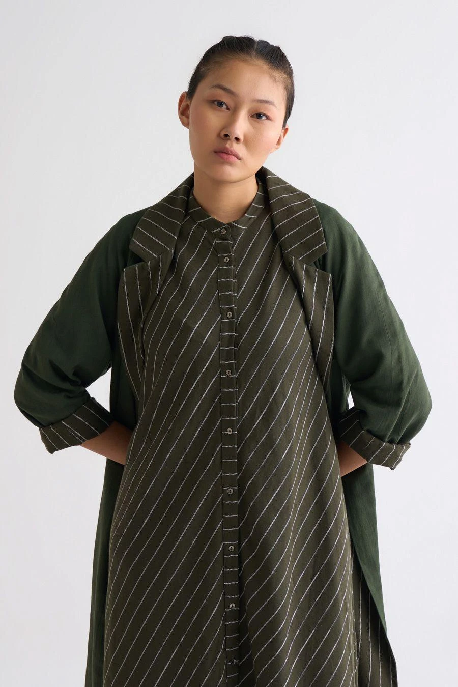 Three Olive Trench Jacket With An A-line Dress 6 Three Olive Trench Jacket With An A-line Dress - Image 6