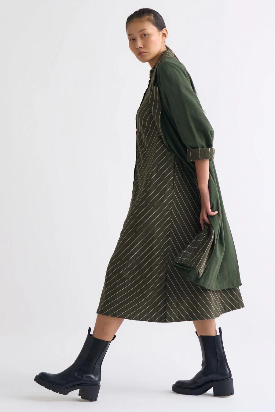 Three Olive Trench Jacket With An A-line Dress 7 Three Olive Trench Jacket With An A-line Dress - Image 7