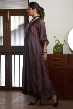 Bodhi Tree Wine Double Layered Kaftan Dress -Inca Clothing Shop 62bt9 3